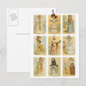  Parijse Mode (18e en 19e eeuw) Briefkaart (Voorkant / Achterkant)