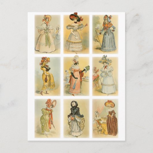  Parijse Mode (18e en 19e eeuw) Briefkaart (Voorkant)