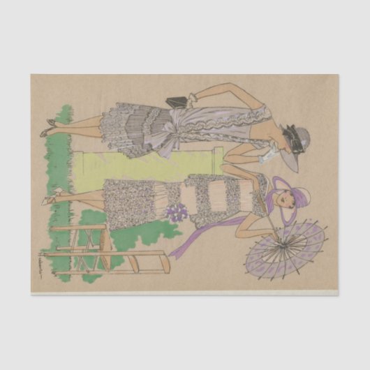 Parijse Mode Flappers Tissuepapier (Voorkant)