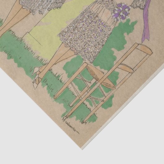 Parijse Mode Flappers Tissuepapier (Detail)