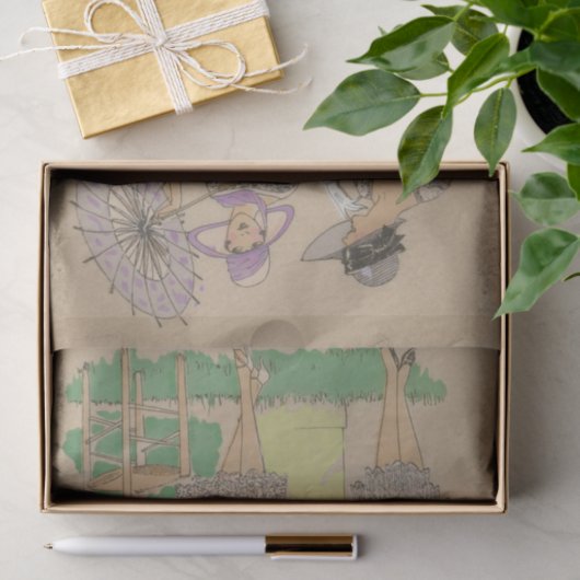 Parijse Mode Flappers Tissuepapier (Geschenk)