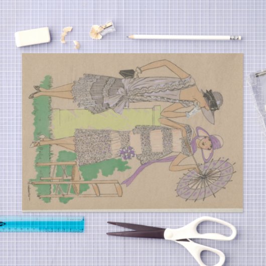 Parijse Mode Flappers Tissuepapier (Craft)