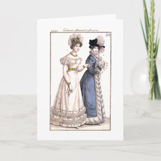 Parijse Mode Illustratie - Wenskaart Kaart (Voorkant)
