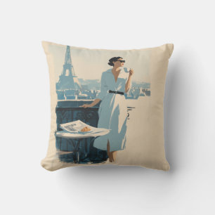 Parijse Ochtendkoffie Elegantie Kussen