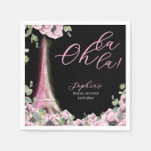Parijse Oh La La Bruiloftsfeest Servet (Voorkant)