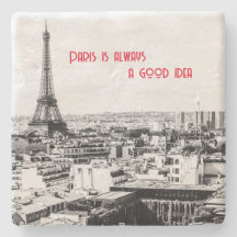 Parijse Onderzetters in zwart-wit