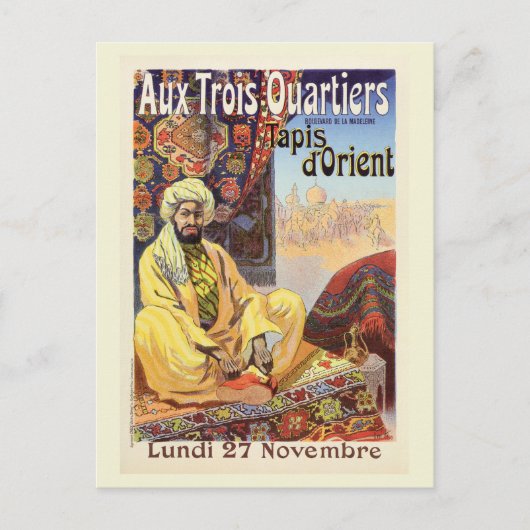  Parijse Oriental Carpets store adverteren Briefkaart (Voorkant)