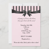 Parijse partij Eiffeltoren roze rozen uitnodiging (Achterkant)