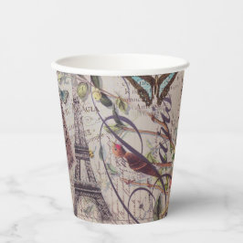 Parijse Party Franse Botanische Eiffeltoren Papieren Bekers