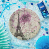 Parijse Party Franse Botanische Eiffeltoren Papieren Bordje (Feest)