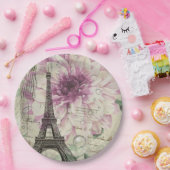 Parijse Party Franse Botanische Eiffeltoren Papieren Bordje (Feest)