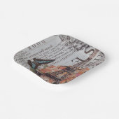  Parijse Party Franse Botanische Eiffeltoren Papieren Bordje (Gebogen)