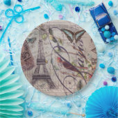  Parijse Party Franse Botanische Eiffeltoren Papieren Bordje (Feest)