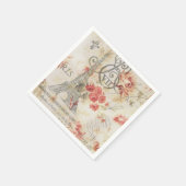 Parijse Party Franse Botanische Eiffeltoren Servet (Hoek)