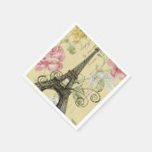  Parijse Party Franse Botanische Eiffeltoren Servet (Hoek)