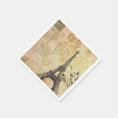 Parijse Party Franse Botanische Eiffeltoren Servet (Hoek)