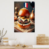 Parijse Patisserie Burger 24x36 Poster (Keuken)