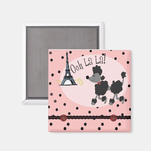 Parijse poedel magneet (Voorkant / Achterkant)
