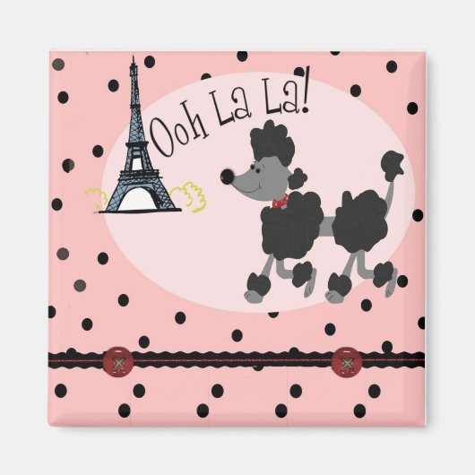 Parijse poedel magneet (Voorkant)