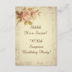  Parijse postmerken Chic Rozen Surprise Party Kaart