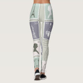 Parijse postzegels leggings (Achterkant)