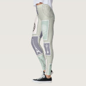 Parijse postzegels leggings (Links)