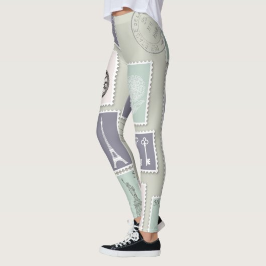 Parijse postzegels leggings (Links)