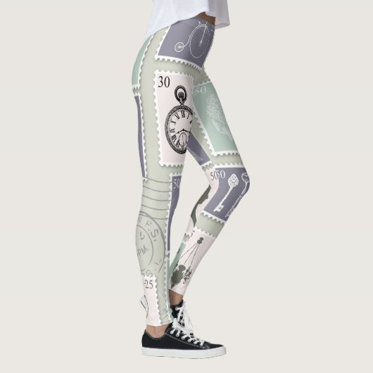 Parijse postzegels leggings (Rechts)