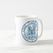 Parijse Postzegelstempel Koffiemok (Voorkant rechts)