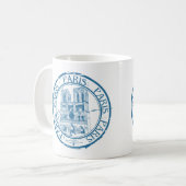 Parijse Postzegelstempel Koffiemok (Voorkant links)