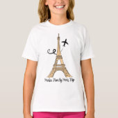  Parijse reis Chic Eiffeltoren Kinder T-shirt (Voorkant)