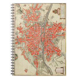  Parijse reiskaart. Oude stad / Retro Frankrijk Notitieboek
