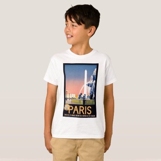  Parijse reisreclame T-shirt (Voorkant volledig)