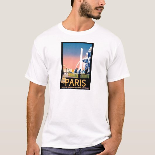  Parijse reisreclame T-shirt (Voorkant)