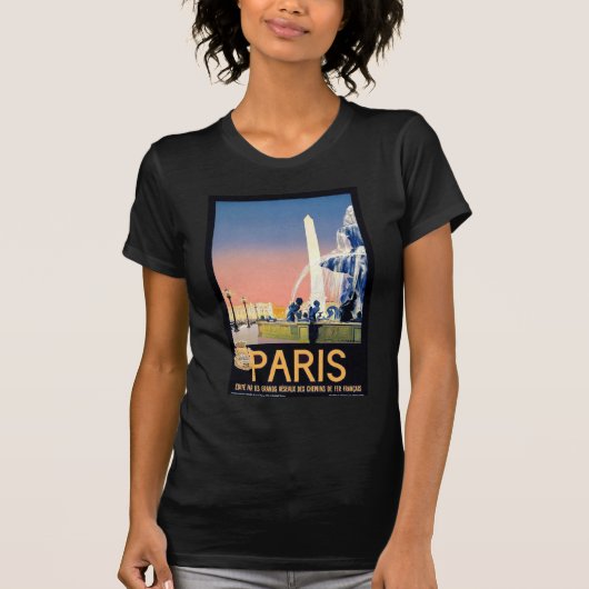  Parijse reisreclame T-shirt (Voorkant)