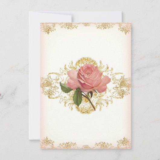 Parijse  Roos Manor House Kaart (Achterkant)