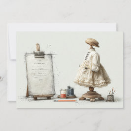 Parijse Ruffle Dress Writer's Studio 1e verjaardag Kaart