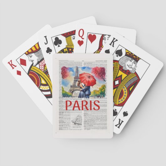 PARIJSE SCENE POKERKAARTEN (Achterkant)