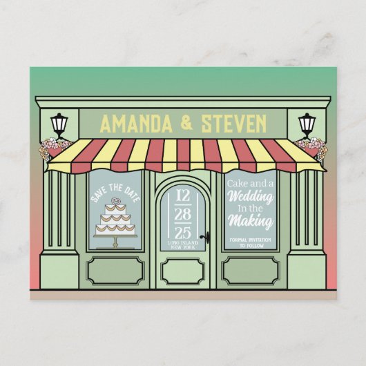 Parijse, schattige, grappige thema save the date d briefkaart (Voorkant)