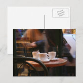Parijse sfeer Koffie Gast of Ghost Briefkaart (Voorkant / Achterkant)