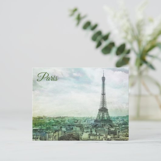 Parijse skyline briefkaart (Staand voorkant)