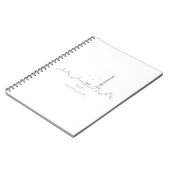 Parijse skyline met coördinaten notitieboek (Linkerzijde)