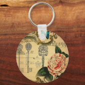 Parijse sleutels  Camellia Frans Botanisch Sleutelhanger (Voorkant)