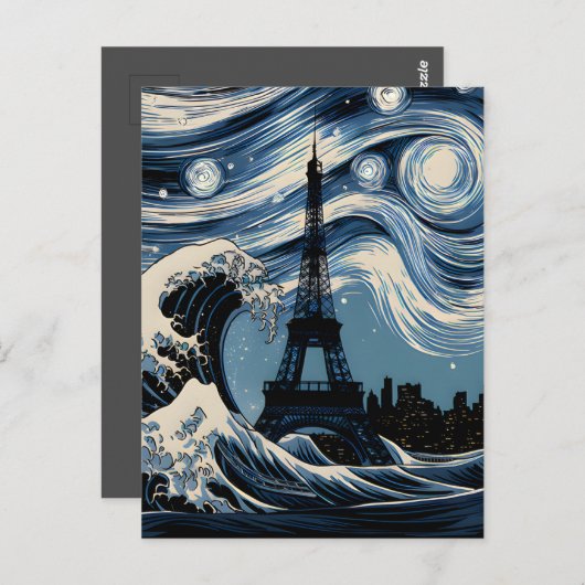 Parijse sterrengolf briefkaart (Voorkant / Achterkant)