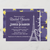 Parijse Sterrennacht; Eiffeltoren Kaart (Voorkant / Achterkant)