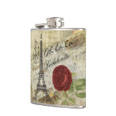 Parijse stijl - Red Rose - Bachelorette Heupfles (Links)