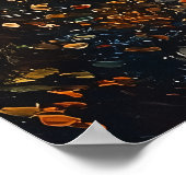 Parijse straat bij zonsondergang in impressionisti poster (Hoek)