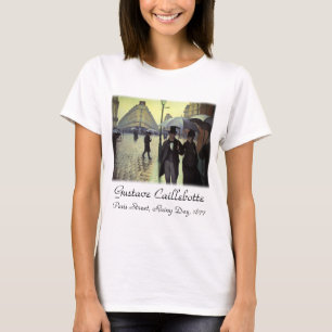 Parijse straat regenachtige dag door Gustave Caill T-shirt