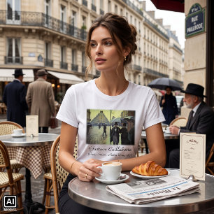 Parijse straat regenachtige dag door Gustave Caill T-shirt