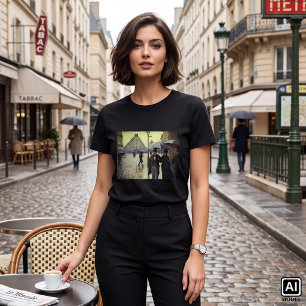 Parijse straat regenachtige dag door Gustave Caill T-shirt